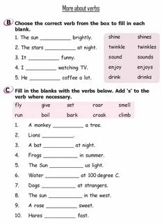 Choose the second form of the verbs