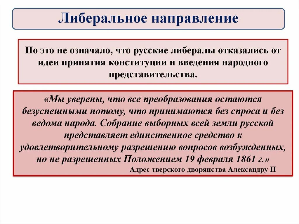 Цели либералов при александре 2. Либеральное направление при александре 2. народное представительство это. либеральное направление.