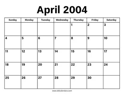 Апрель 2004 год