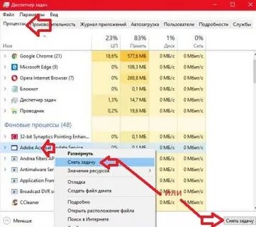 Какие процессы можно отключить в диспетчере задач