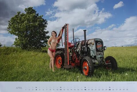 Calendar of topless women with 'desirable' tractors which has caused a stir acro