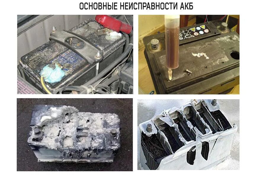 Неисправна аккумуляторная батарея