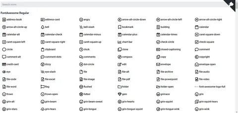 Font awesome icons