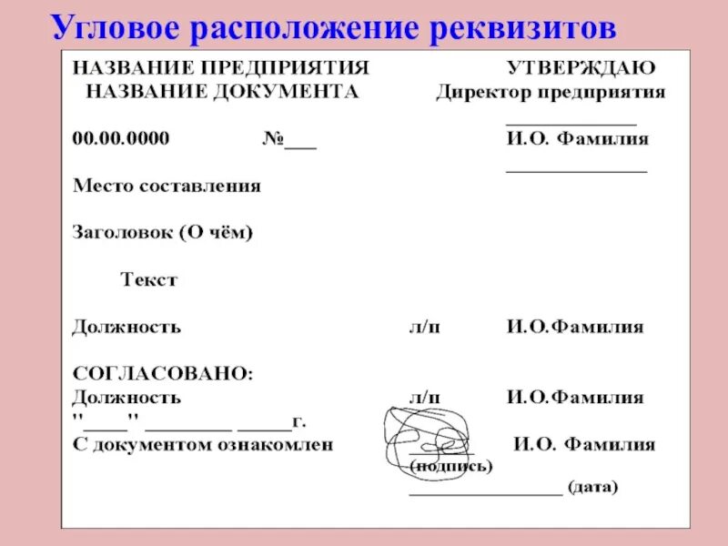 Угловое центрированное расположение реквизитов. Угловое расположение реквизитов пример. Документ с угловым расположением реквизитов. Угловые и продольные реквизиты.