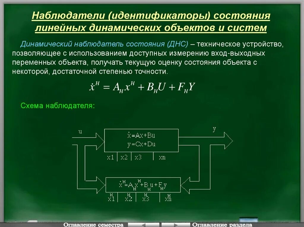Что значит наблюдатель. Динамическая система это в тау. теория автоматического управления. наблюдатель (динамические системы). линейная динамическая система.