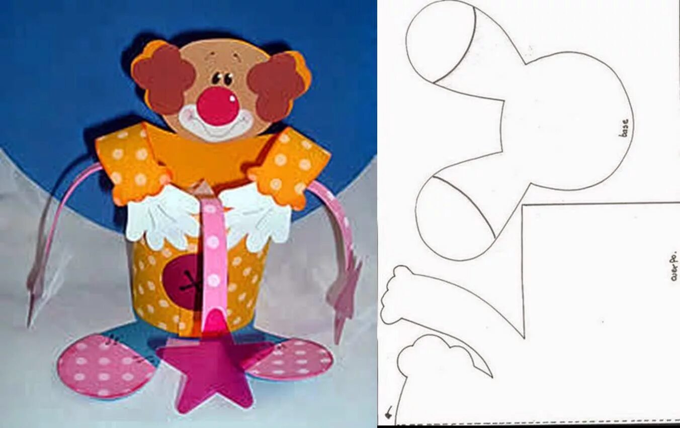 поделка клоун. клоун из цветной бумаги. клоун поделка из бумаги. клоун поделка из бумаги. игрушка дергунчик из картона.