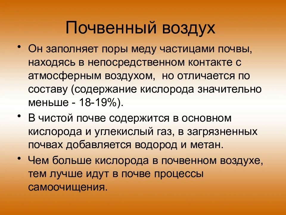 Почвенный воздух содержит