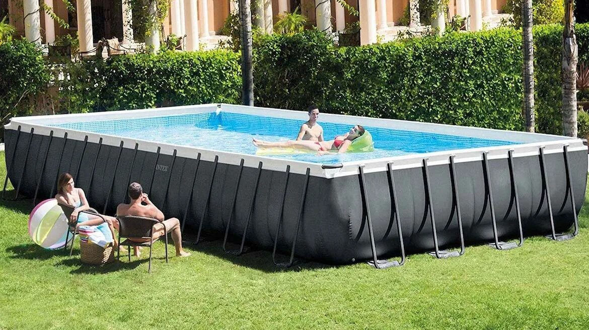 Бассейн на 10 человек. 5х3. Intex бассейн каркасный 457х107см 56949. 2x1. Бассейн каркасный глубокий.