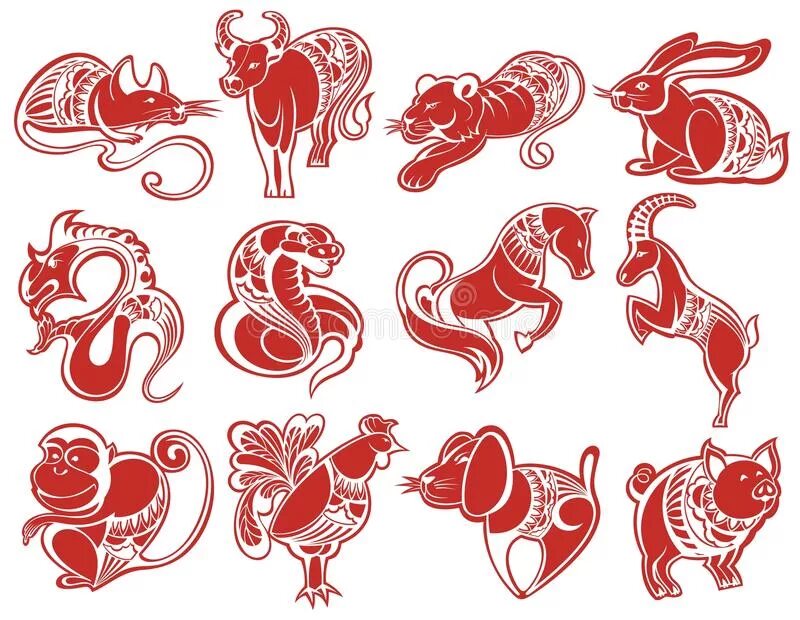 Трафарет символ года 2024. Стилизованные символы года. Иконки животных китайского гороскопа. Символы года в одном стиле. Трафареты знаков зодиака по годам.