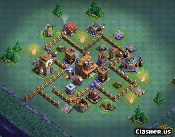 Clash of Clans Builder Base 2.0. Builder Base 4. Builders Hall 4 best Defense Base. Clash of Clans Builder Base Sneak Peak. Clash bases