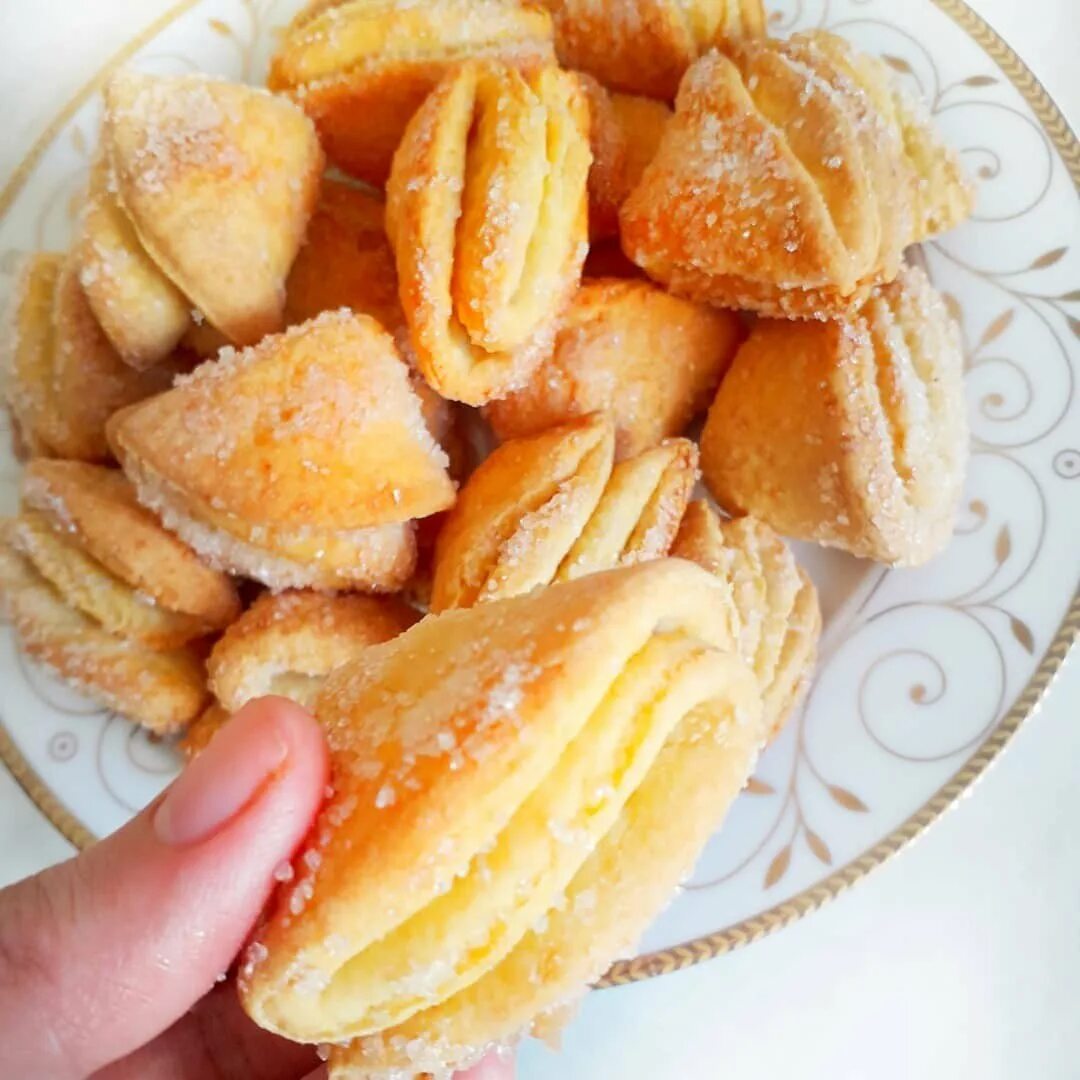 Творожные уголки с сахаром рецепт