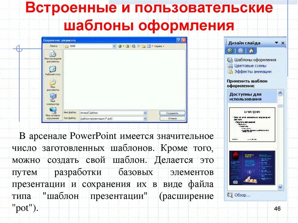 Программа подготовки презентаций. Пользовательские шаблоны. Виды шаблонов в POWERPOINT. Расширение презентации POWERPOINT. Расширение файлов ms powerpoint