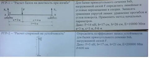 Жесткость балки