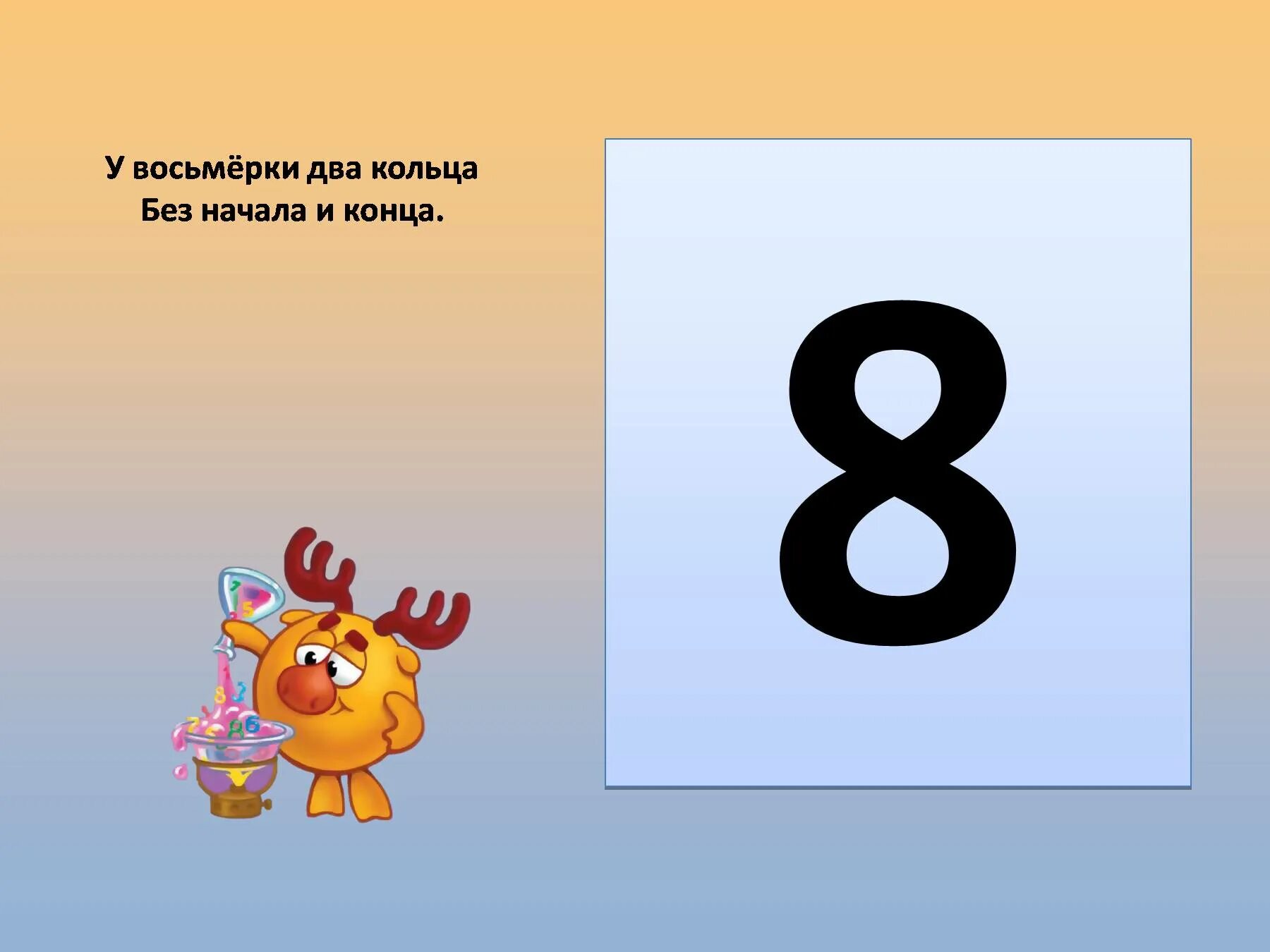 Число 8 с цифрой 5