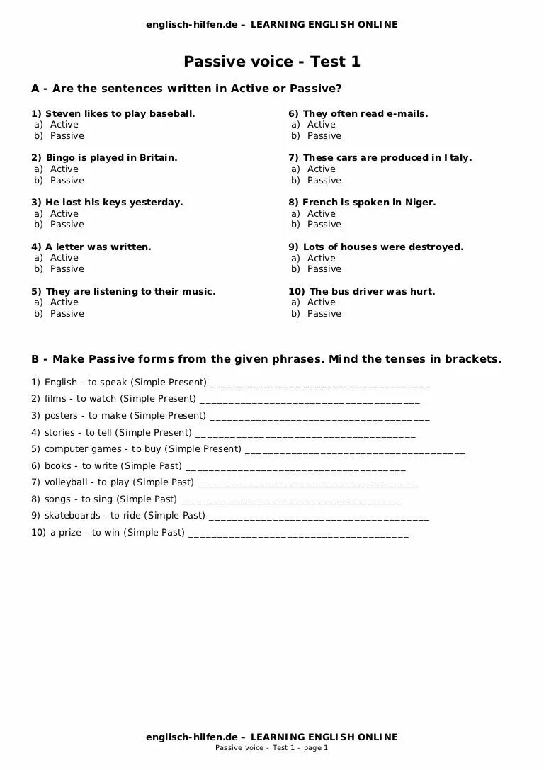 Active passive tests. Passive Voice тест. Тест Active and Passive Voice. Тест по английскому языку Passive Voice. Пассивный залог в английском тест.