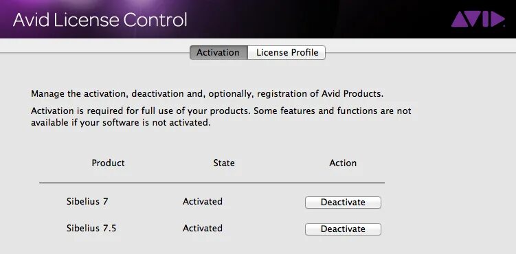 Activate control