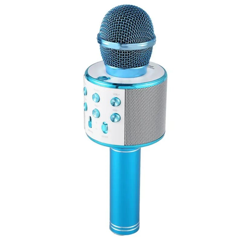 Колонки для пения. Микрофон WS-858. WS-858 Wireless Microphone. Wster WS-858 (синий). Портативный микрофон Wster 858.