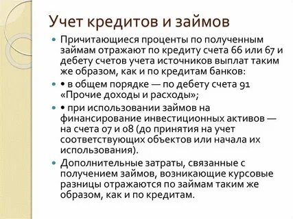 Аудит учета кредитов