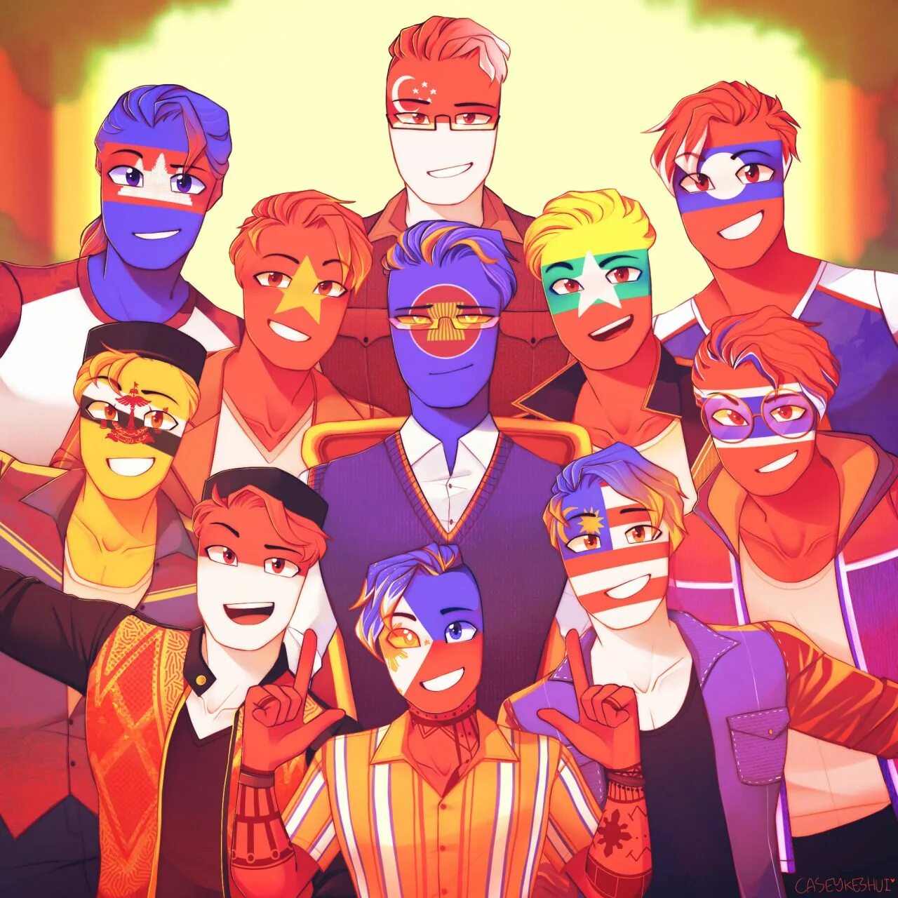 Контрихуманс АСЕАН. ASEAN Countryhumans. CASEYKESHUI кантрихьюманс. Countryhumans АСЕАН семья.