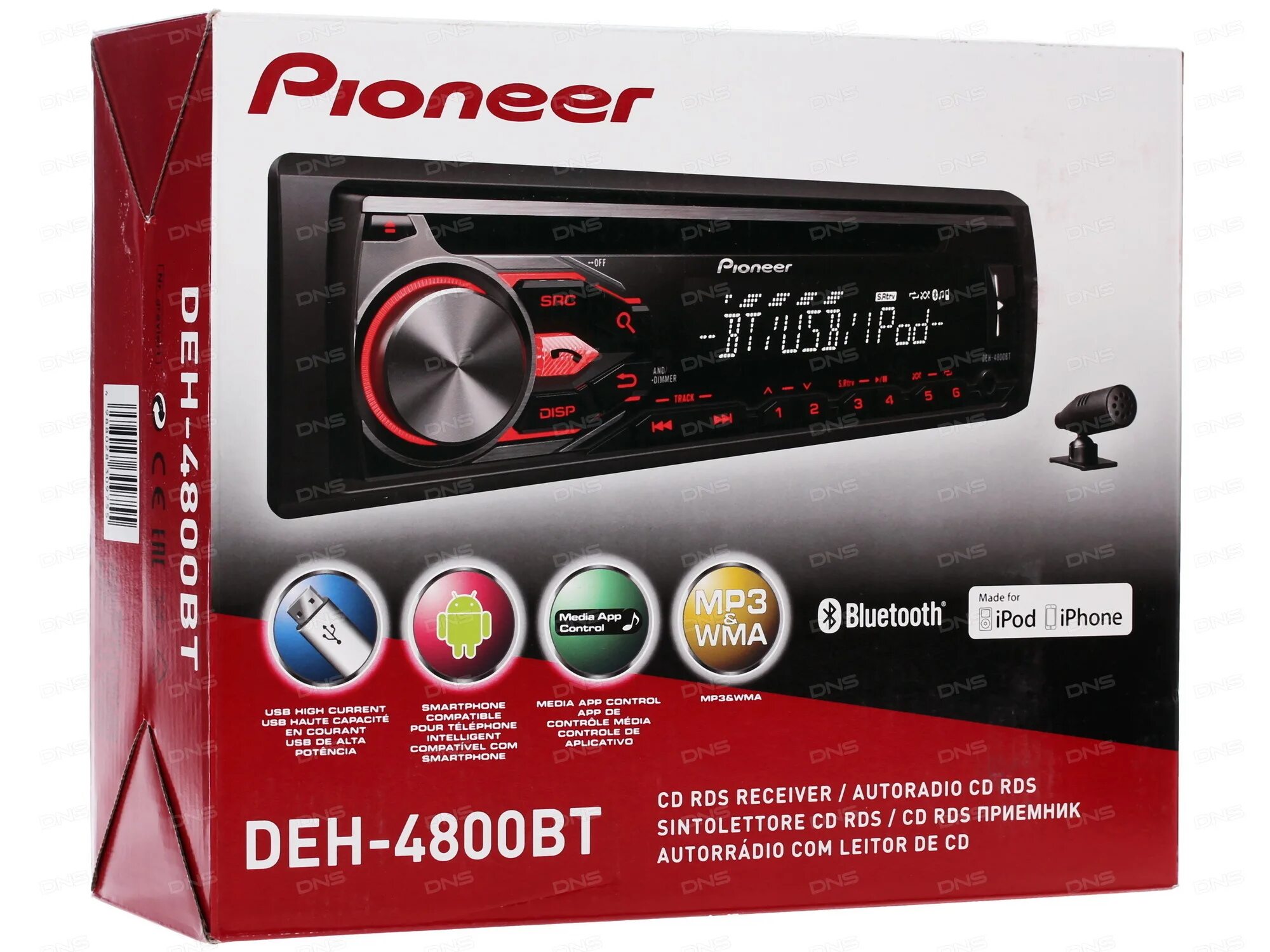 Пионер мини купить. Pioneer deh 4800bt. Магнитола Pioneer 4800 BT. Магнитола Пионер deh 4800bt. Пионер магнитофон Pioneer 80.