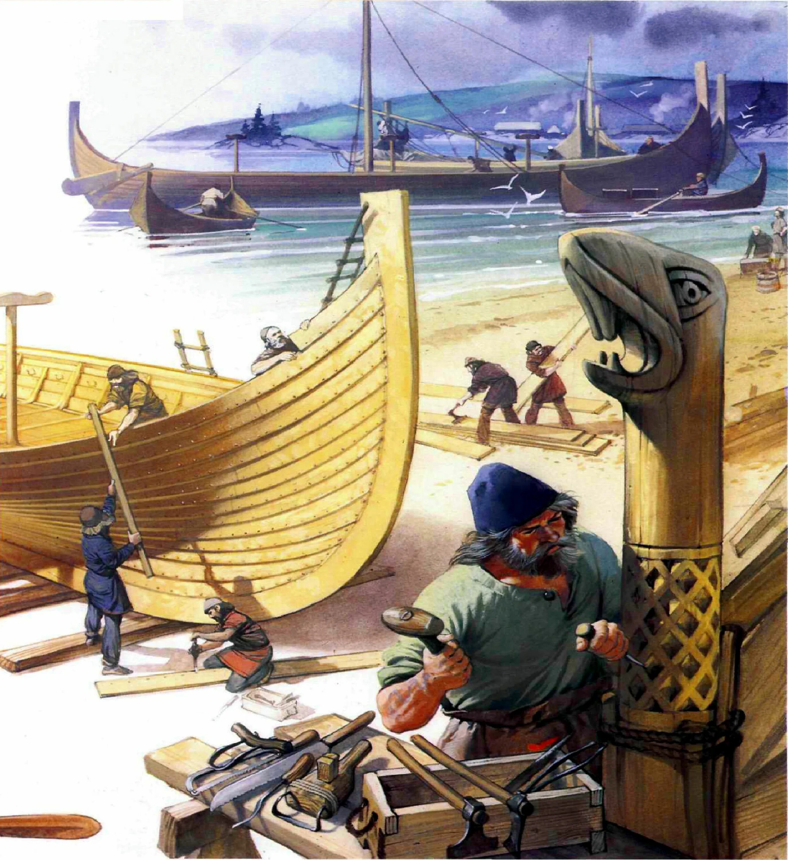 Кораблестроение викингов. Верфь деревянного судостроения варяг. Верфь деревянного судостроения варяг. Петр 1 строит флот картина. Человек строящий корабли.