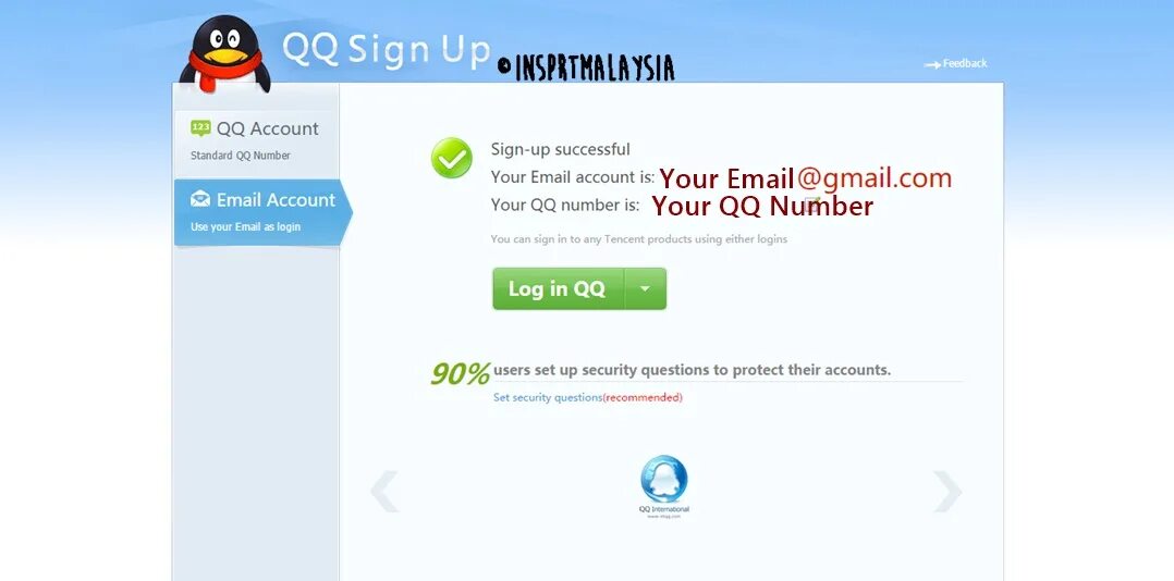 QQ аккаунт. QQ регистрация. Sign up QQ. Как зайти в QQ.