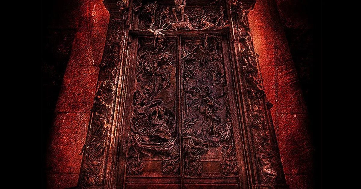 Врата ада Данте. Врата ада КЕНДЖУН. Врата ада арт Данте. Дверь в ад.
