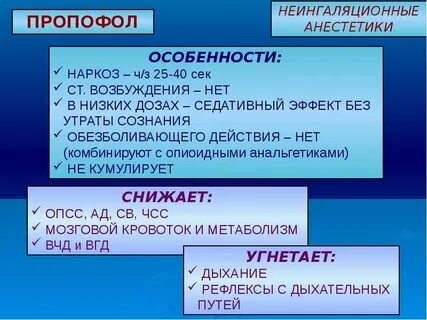 Неингаляционные анестетики