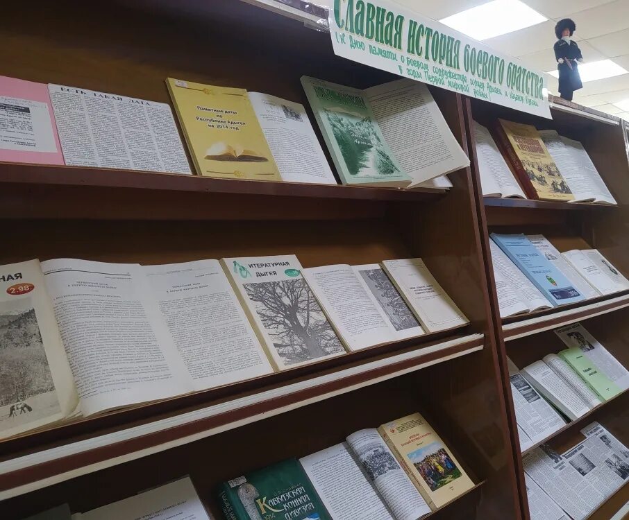 день национальной литературы. дервиза байрам. кн. книжная выставка к 100 летию адыгеи. уткин,.