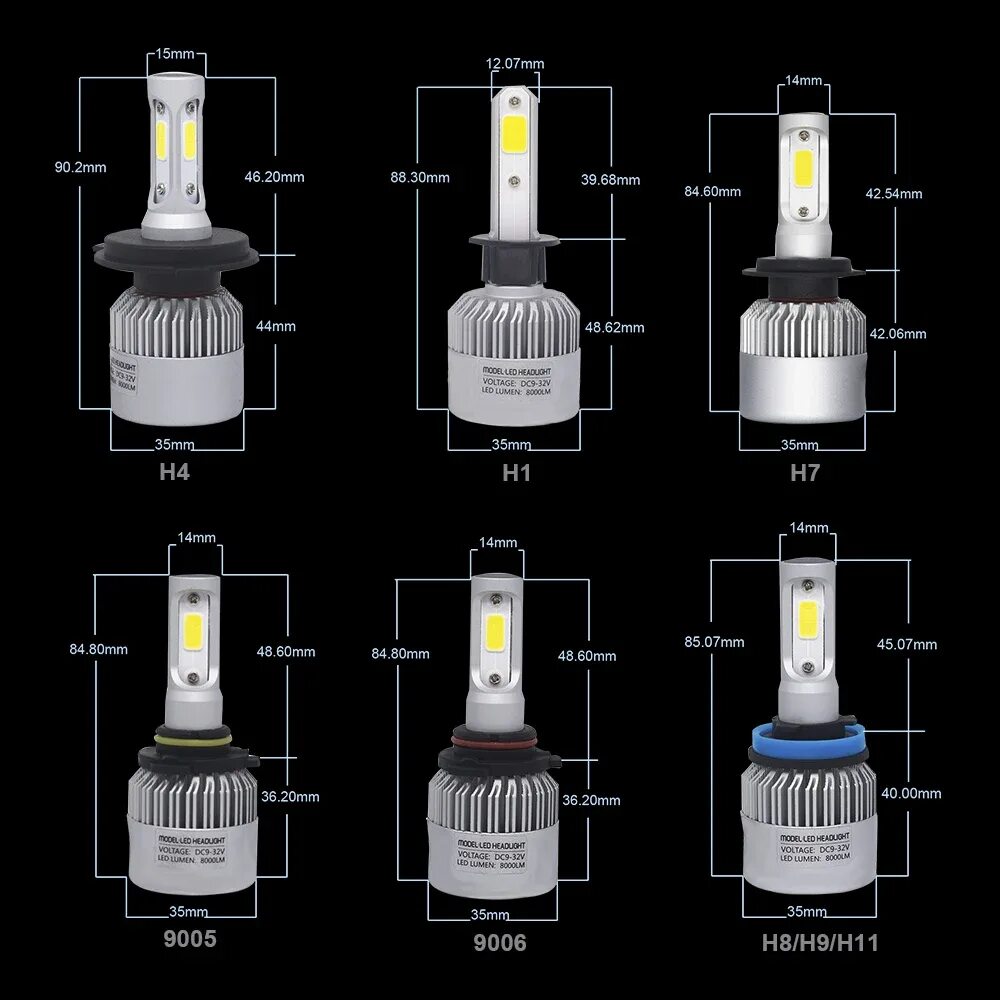 Различия ламп. Led лампы h27 (880/881) k7. Лэд лампы 9005 и h9. Led Bulbs h1 9006. Led лампы YHKOMS h8.