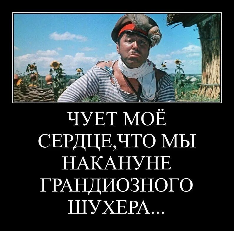 Почувствуй мое преимущество 9. Чуб мы на канене грандиозного шухера. Накануне грандиозного шухера. Чует мое сердце мы накануне грандиозного. Мы стоим на пороге грандиозного шухера.