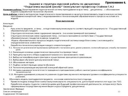 Темы курсовых технологии