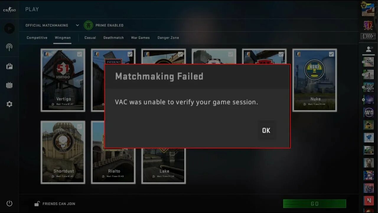 VAC was unable to verify your game session. VAC ошибка в КС го. ВАК ошибка КС го. Ошибка аунтефикации ВАК В КС го.
