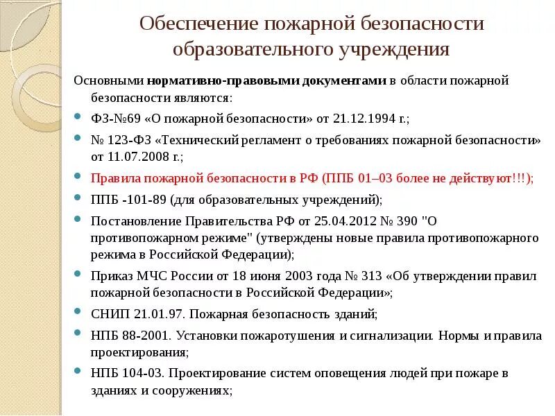 Нормативные документы образовательной организации. Нормативные документы по пожарной. Основные документы о пожарной безопасности. Основные требования обеспечения пожарной безопасности в организации. Нормативная база по пожарной безопасности.