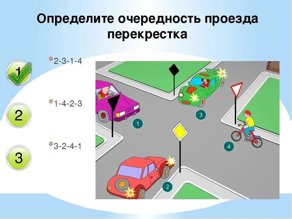Обязательное направление движения на перекрестке