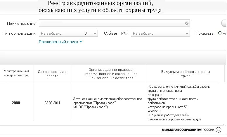 Реестр минтруда. Реестр организаций. Реестр предприятий. Реестр фирм и организаций. Реестр аккредитованных организаций по охране труда.