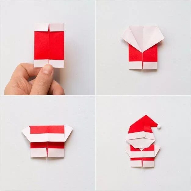 Санта клаус из бумаги. Оригами на новый год. Как делать деда мороза из бумаги а4. Оригами дед мороз схема. Новогодние поделки дед мороз оригами.