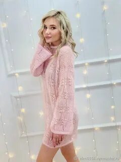 Туника из мохера спицами