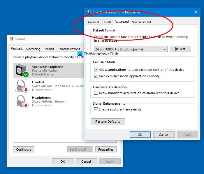 Выравнивание громкости windows