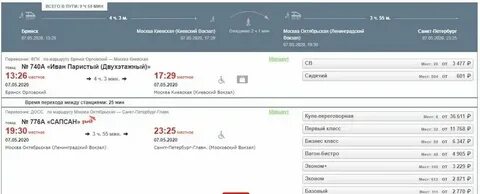 Расписание поездов брянск санкт петербург на сегодня