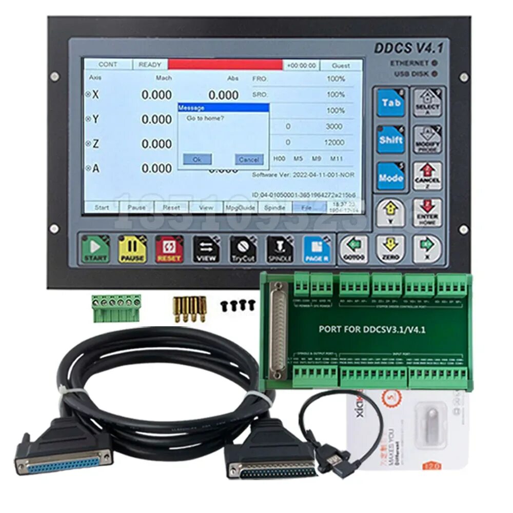 DDCSV3.1 upgrades DDCSV4.1 3/4 axis CNC offline controller instead of mach3 for