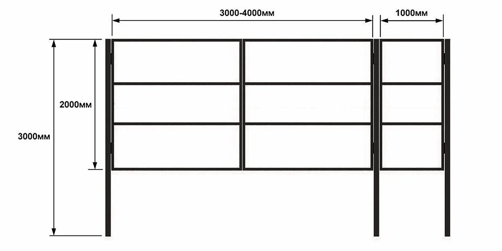 Размер профильной трубы для забора. Чертеж распашных ворот 4000*2000мм. Калитка из профтрубы 40х20. Чертеж калитки из профильной трубы 60 60. Ворота 4м распашные чертеж.