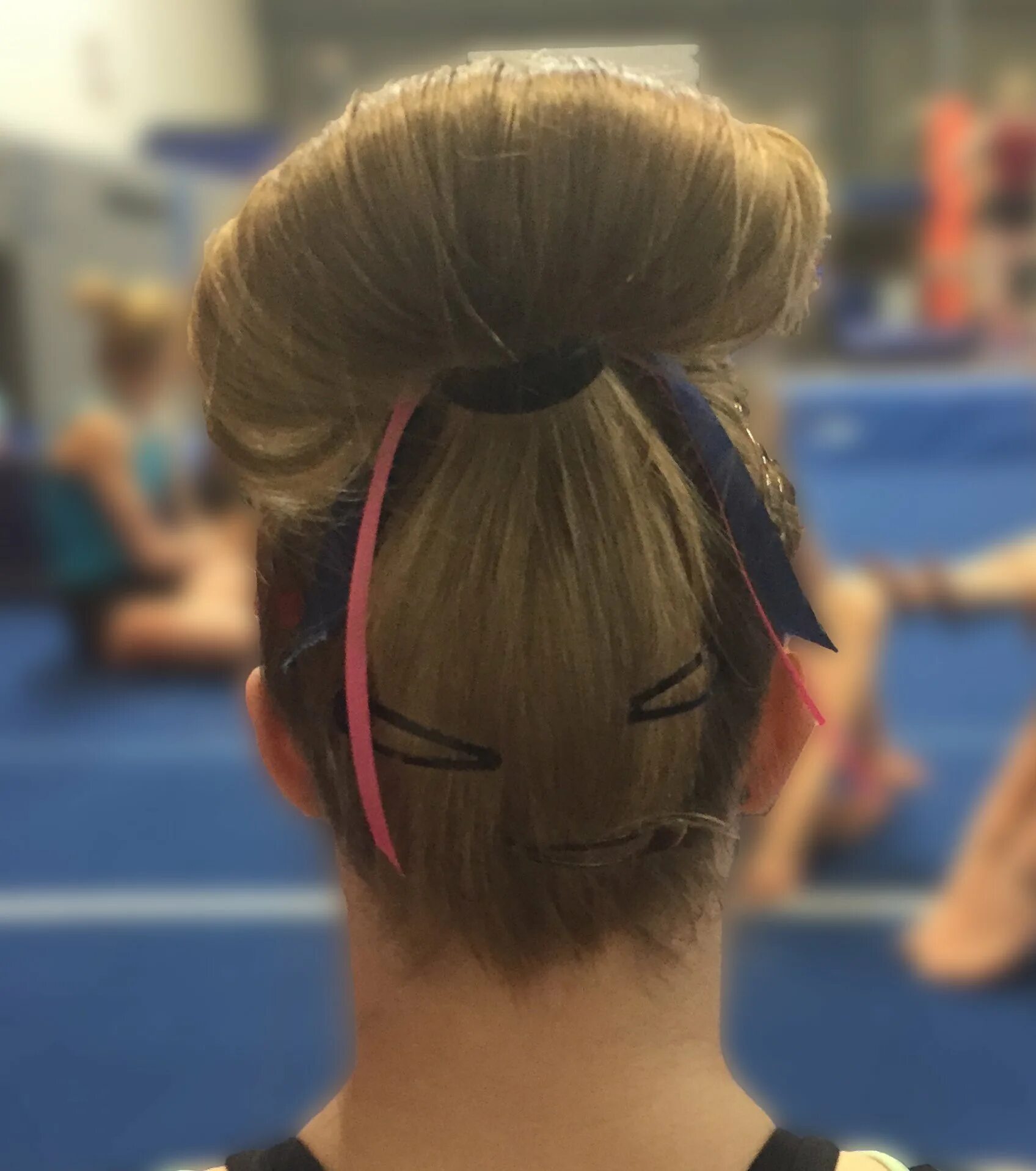 Gymnast hair Gymnastics meet hair, Hair styles, Gym hairstyles