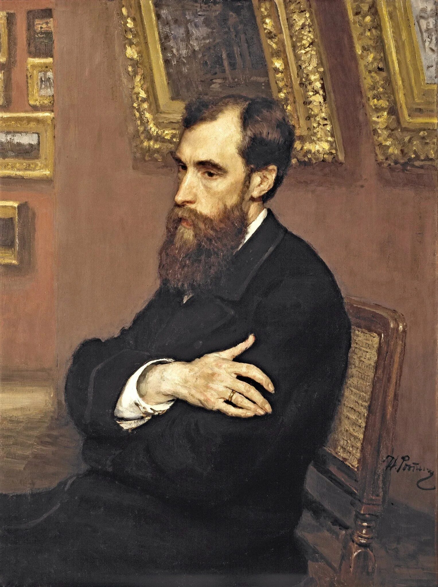 Репин портрет Третьякова. Писатели и художники 19 века