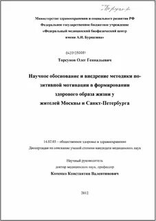 Диссертация мотивации