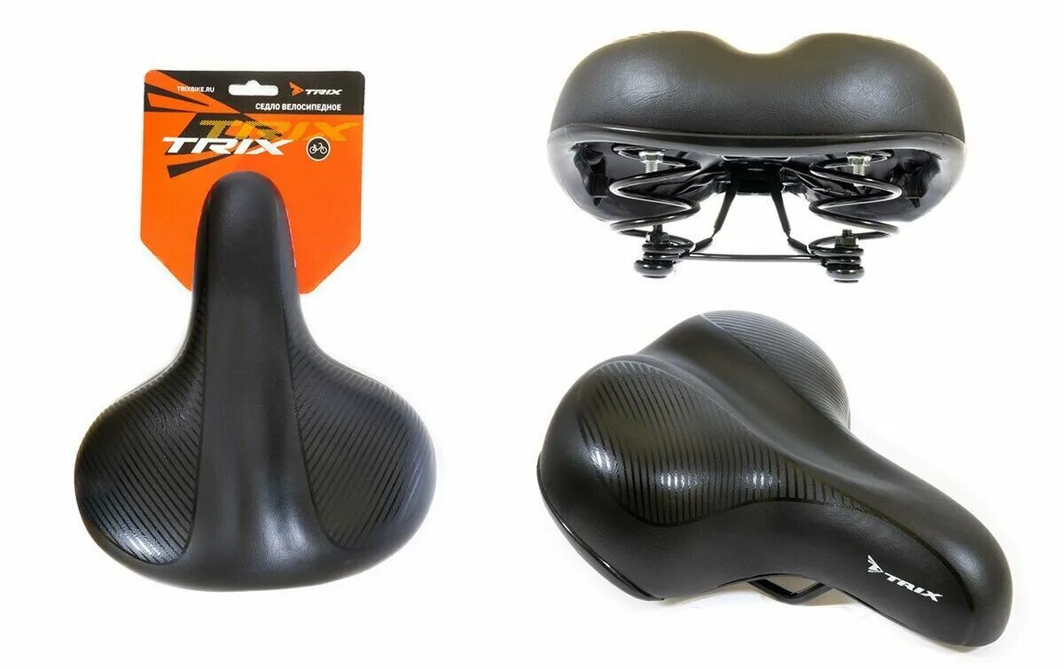 Седло trix спорт 270х170 мм. Седло trix. Седло trix комфорт 260x190. Седло trix комфорт 255x185. Седло trix комфорт 245x210 мм, пружинное, черно-серое.