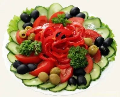 Праздничное оформление овощной тарелки
