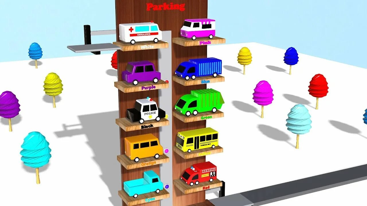 Zone animations. Learn Colors Street vehicles for Kids. ❤️ 3d animation ❤️#English learn Colors with.