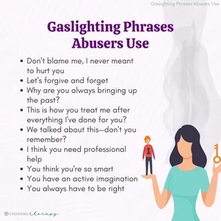 Gaslighting Phrases Infographics.