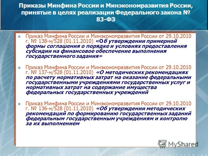 Приказ 10 минэкономразвития россии. Цели Министерства финансов РФ. Приказ минжконом развития ол утверждении методическиз рекомендаций. Приказ 58. 137н приказ Минфина.